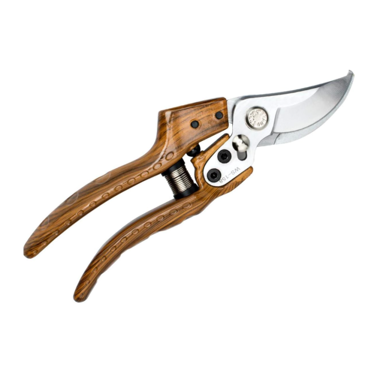wood-handled garden pruners