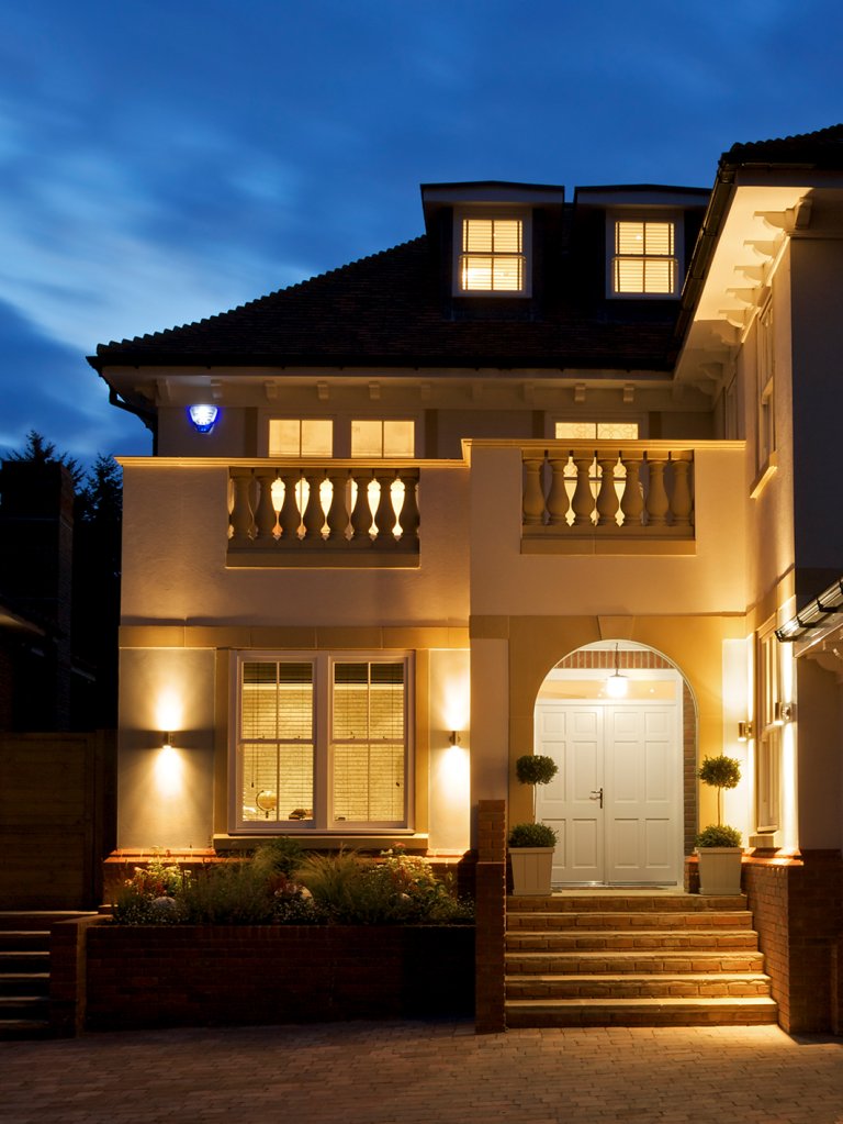 house with lots of lighting