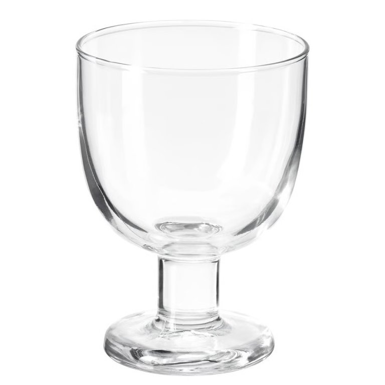 short goblet drinking glass