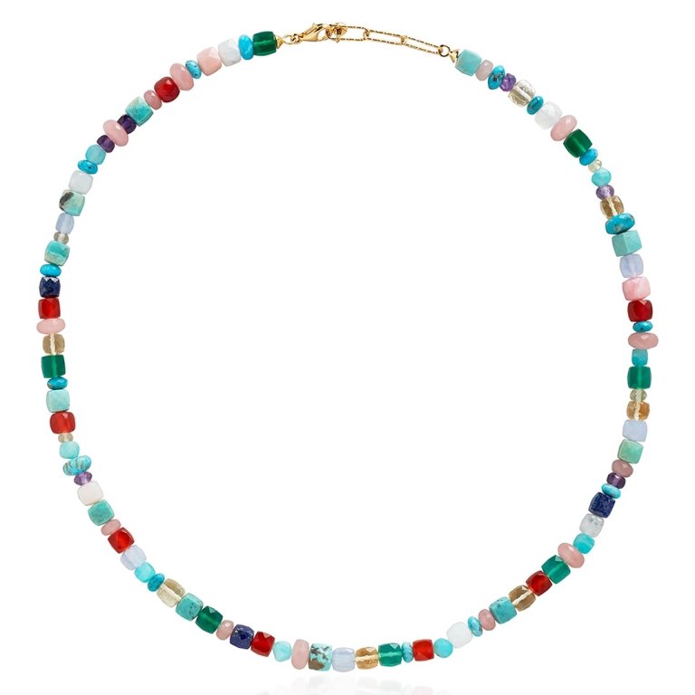 multicolor beaded necklace