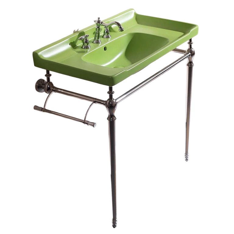 green washstand sink