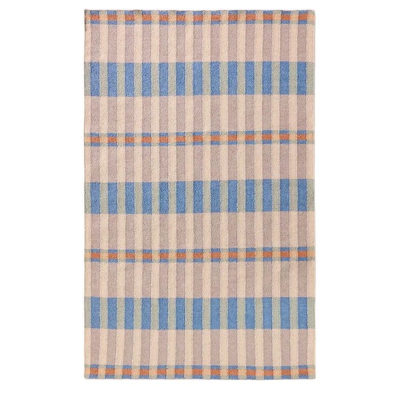 flatwoven rug multicolor print