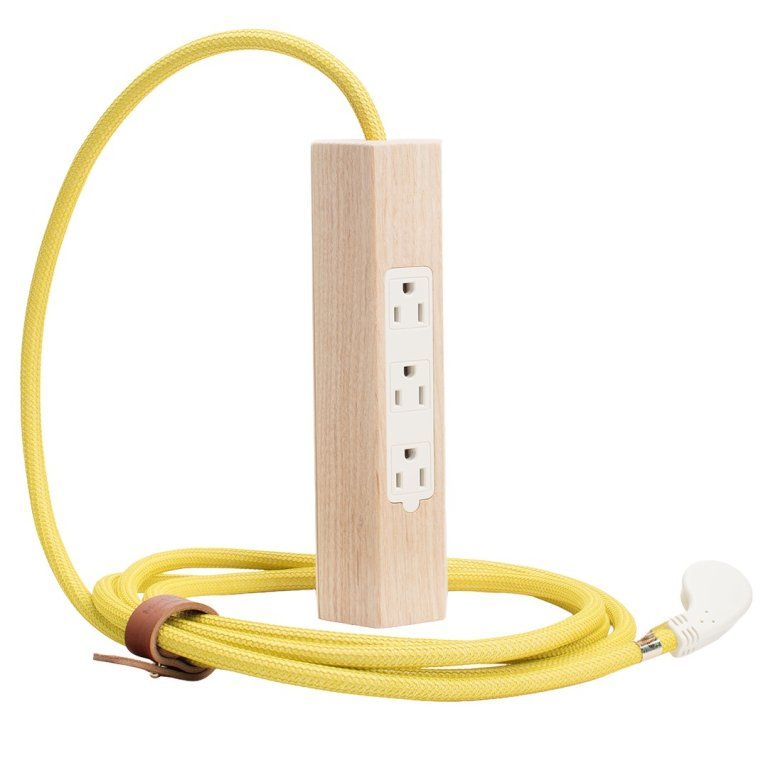 yellow and wood cord