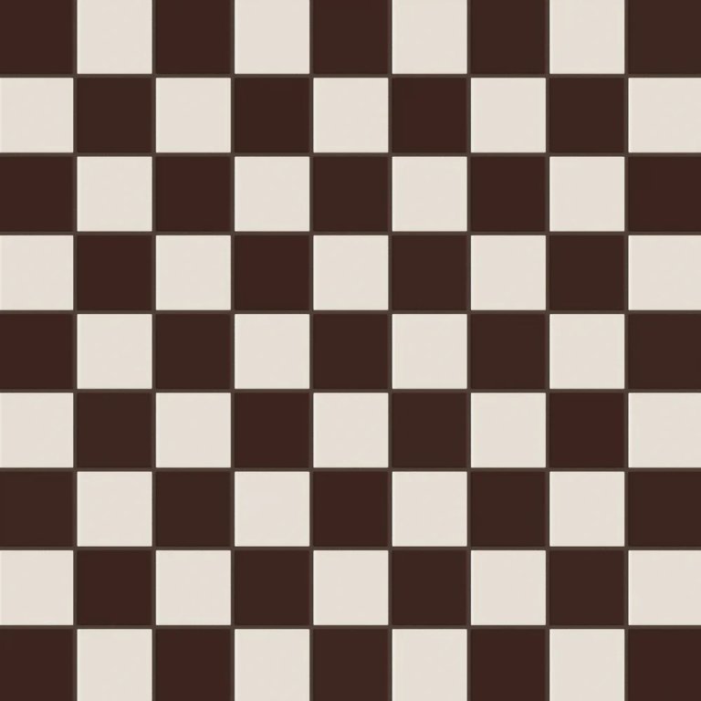 wine red and cream checkerboard tile