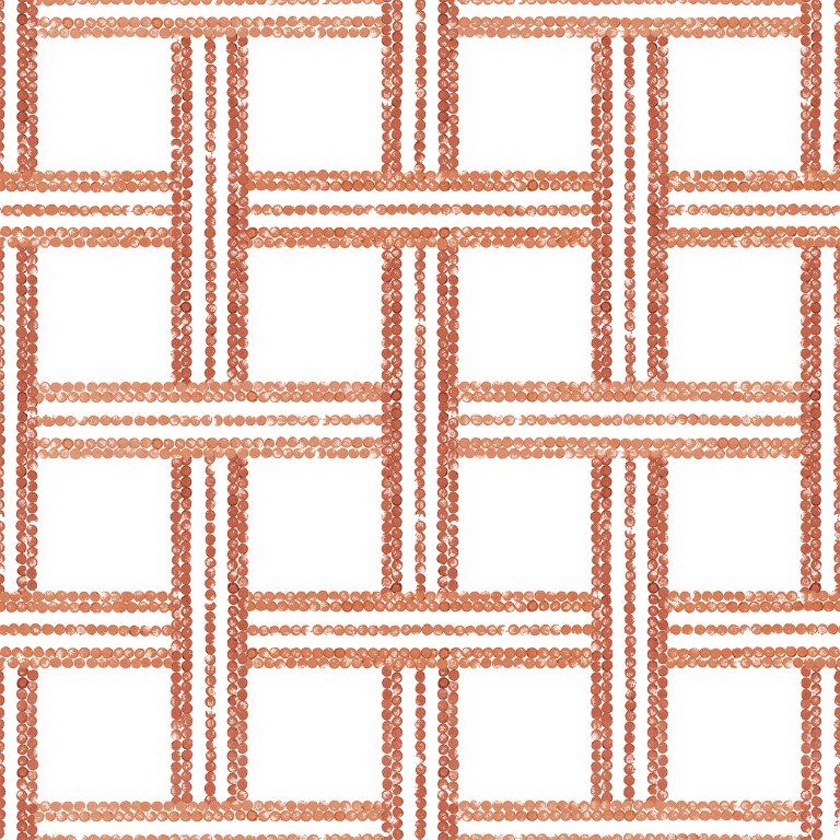 red and white lattice fabric swatch