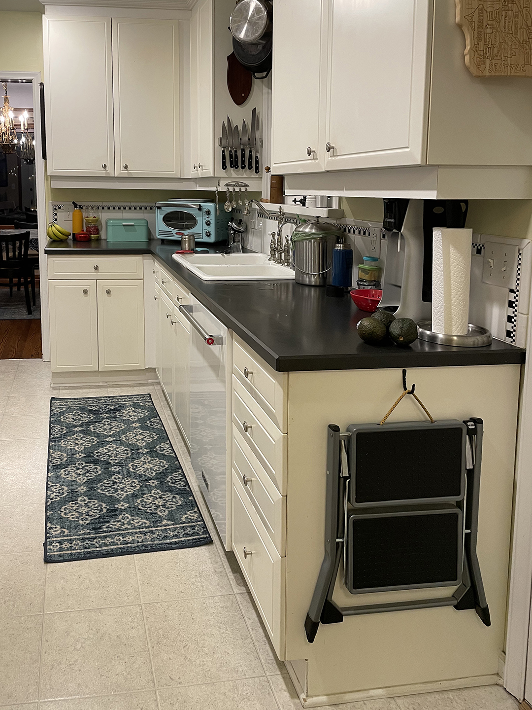 white cabinets