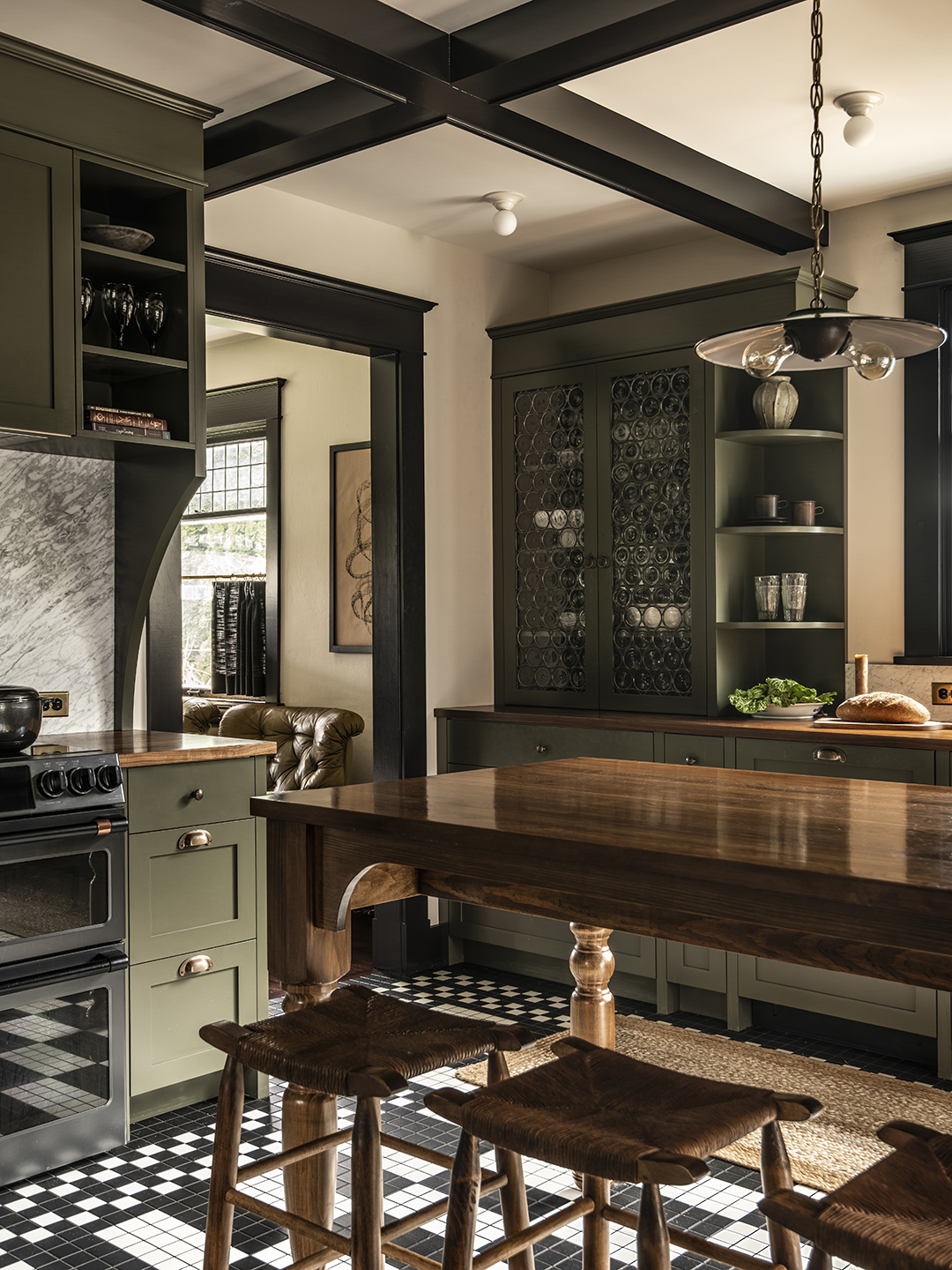 wood kitchen island