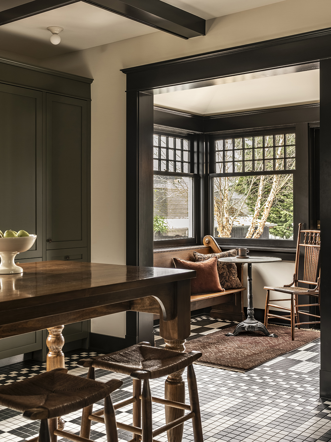 kitchen with attached dining nook