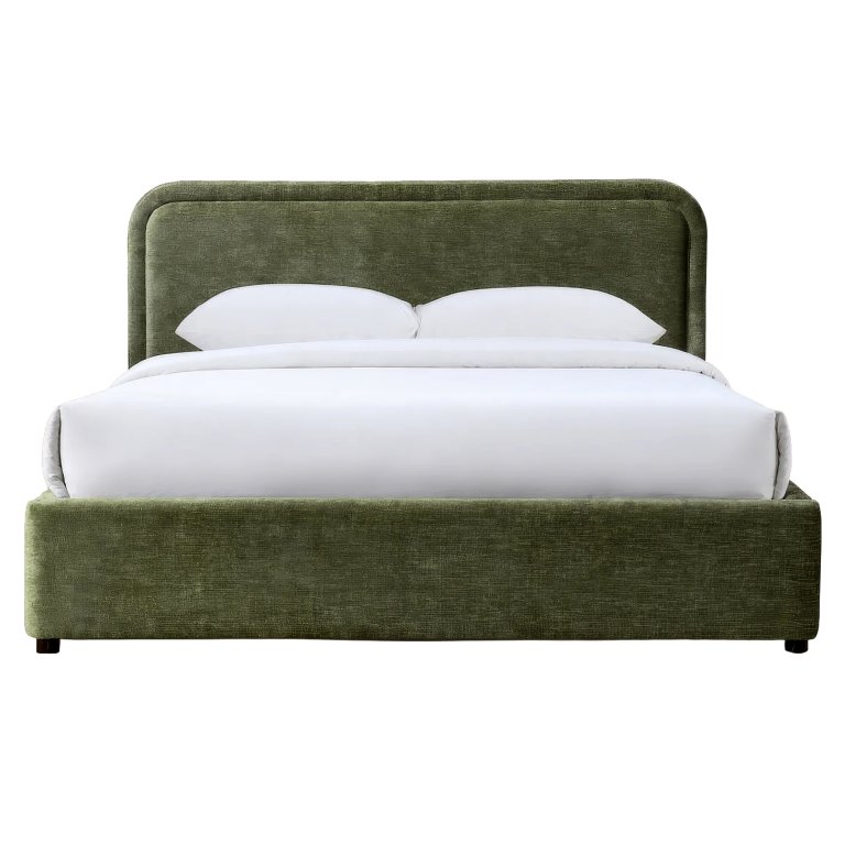 green velvet bed frame