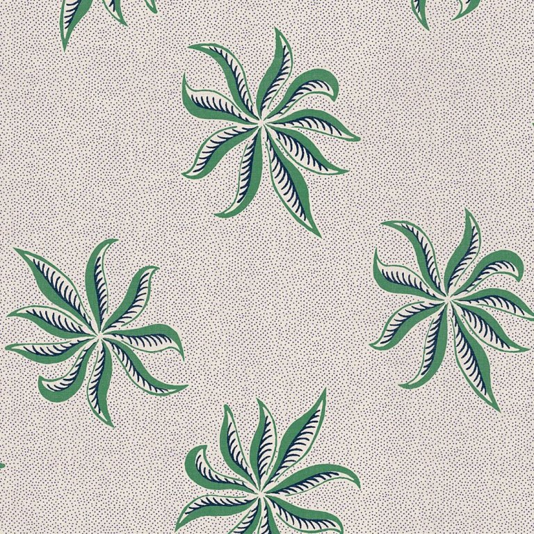 green floral fabric swatch