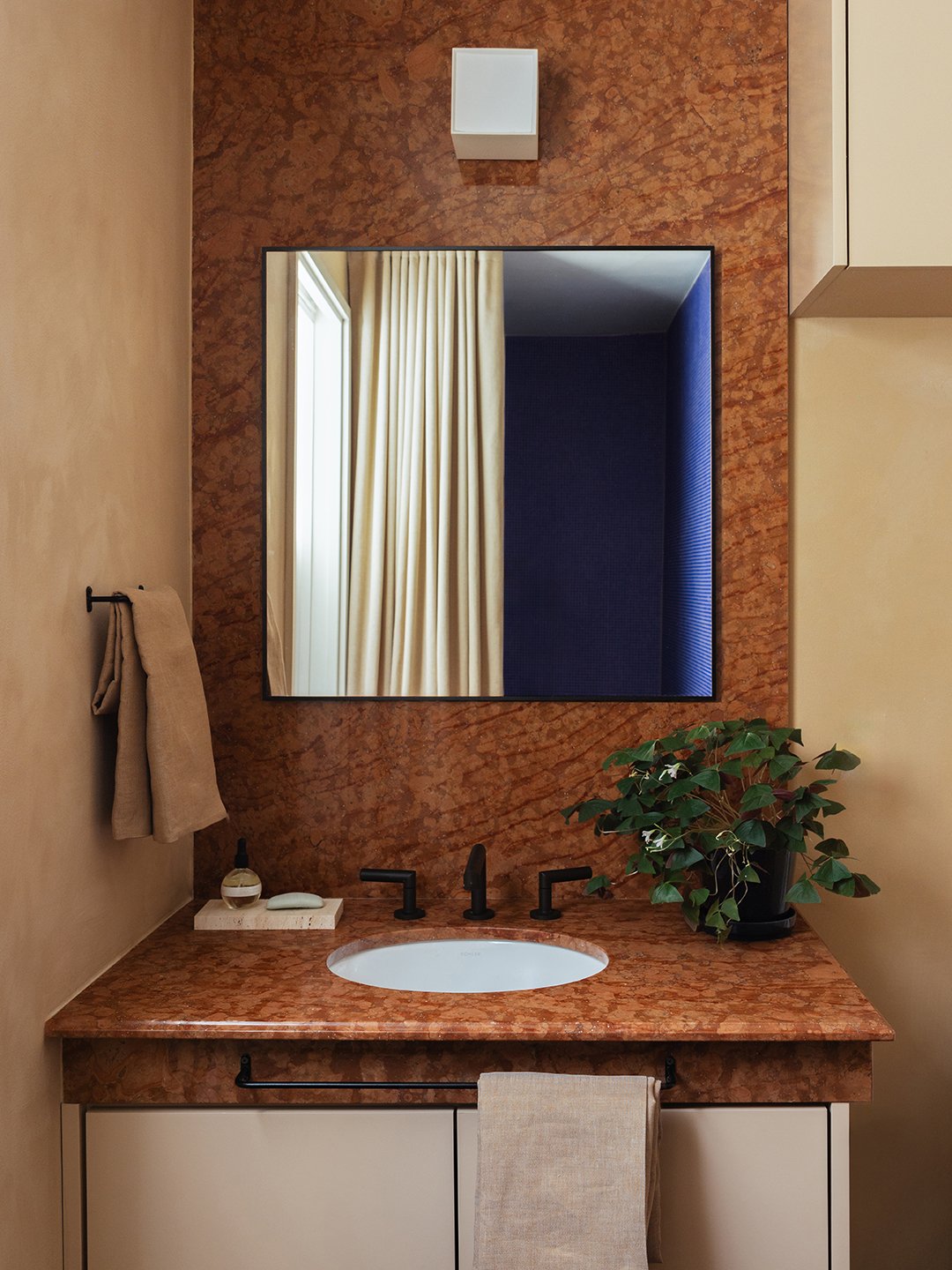 brown bathroom stone