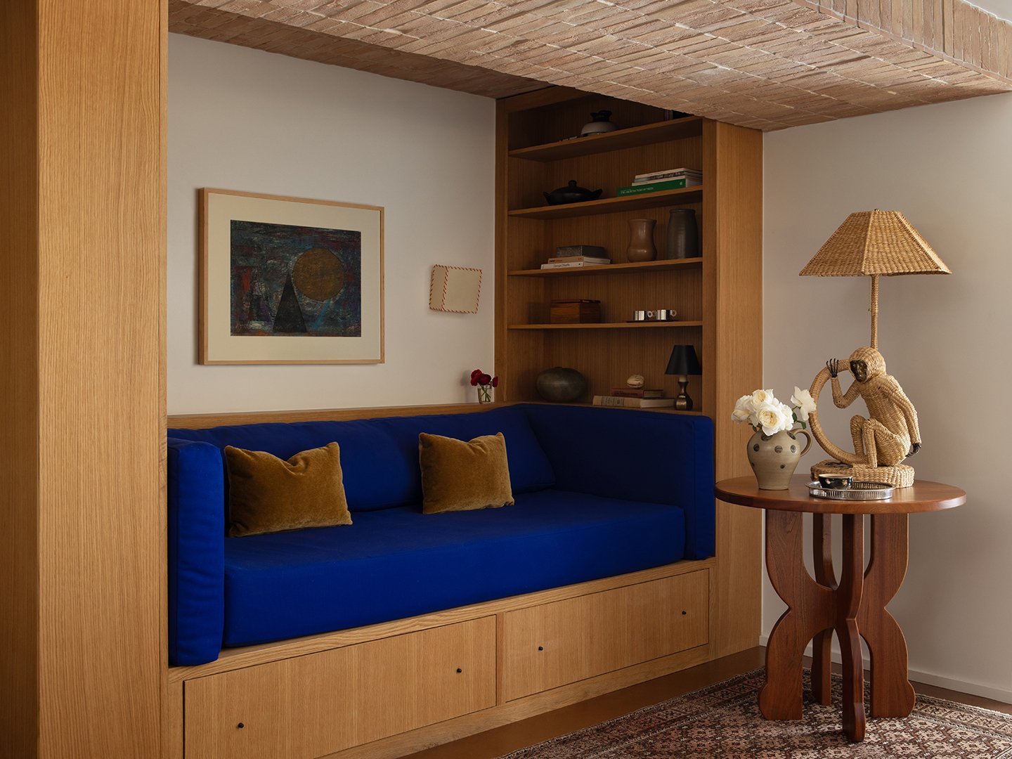 cobalt blue sofa