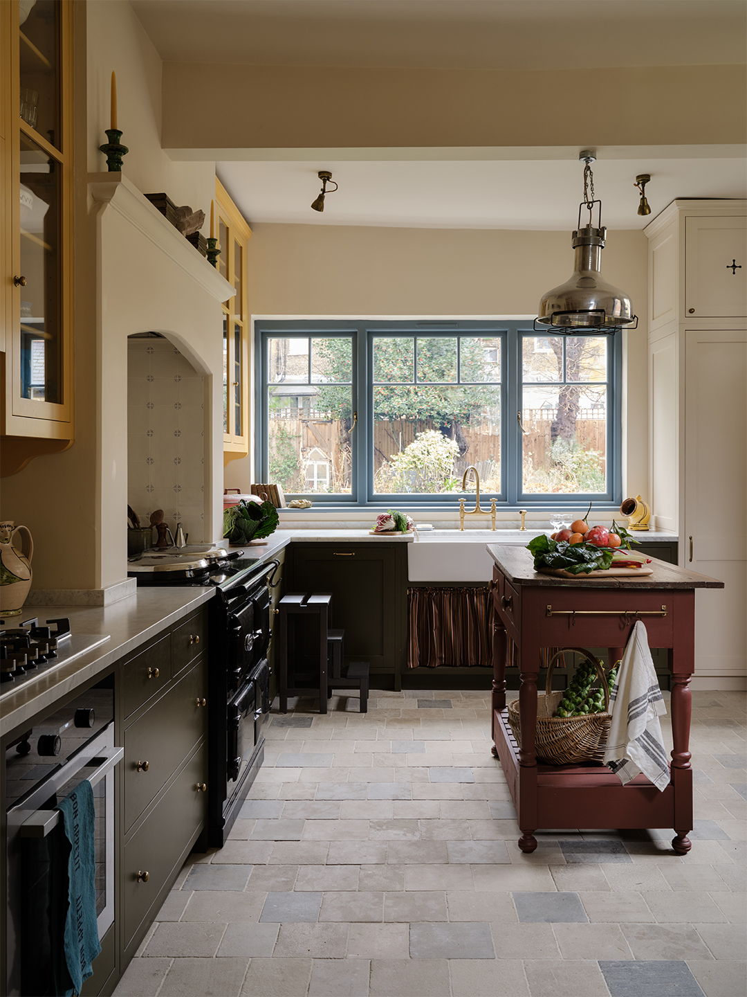 colorful classic english kitchen