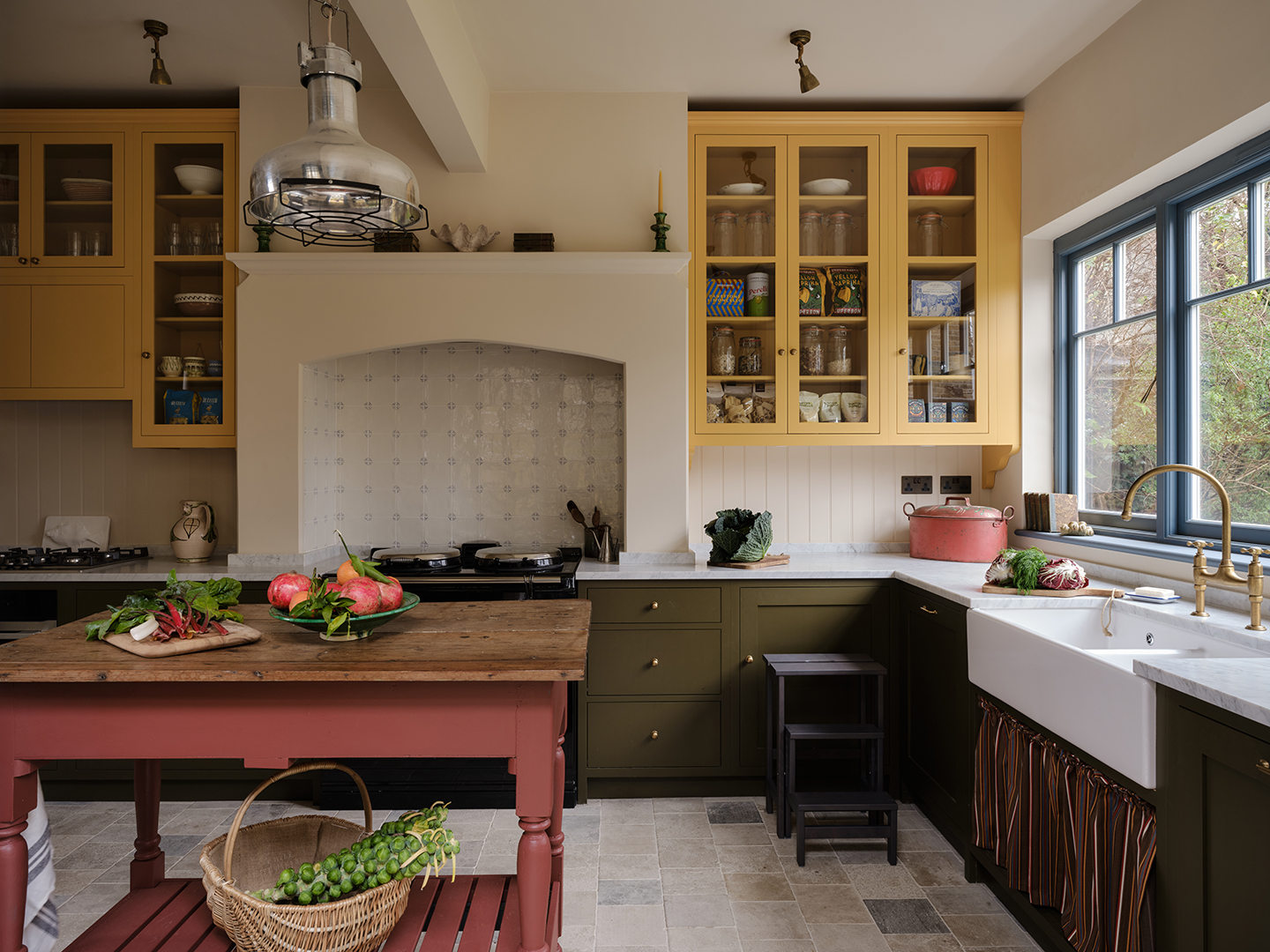 colorful english kitchen