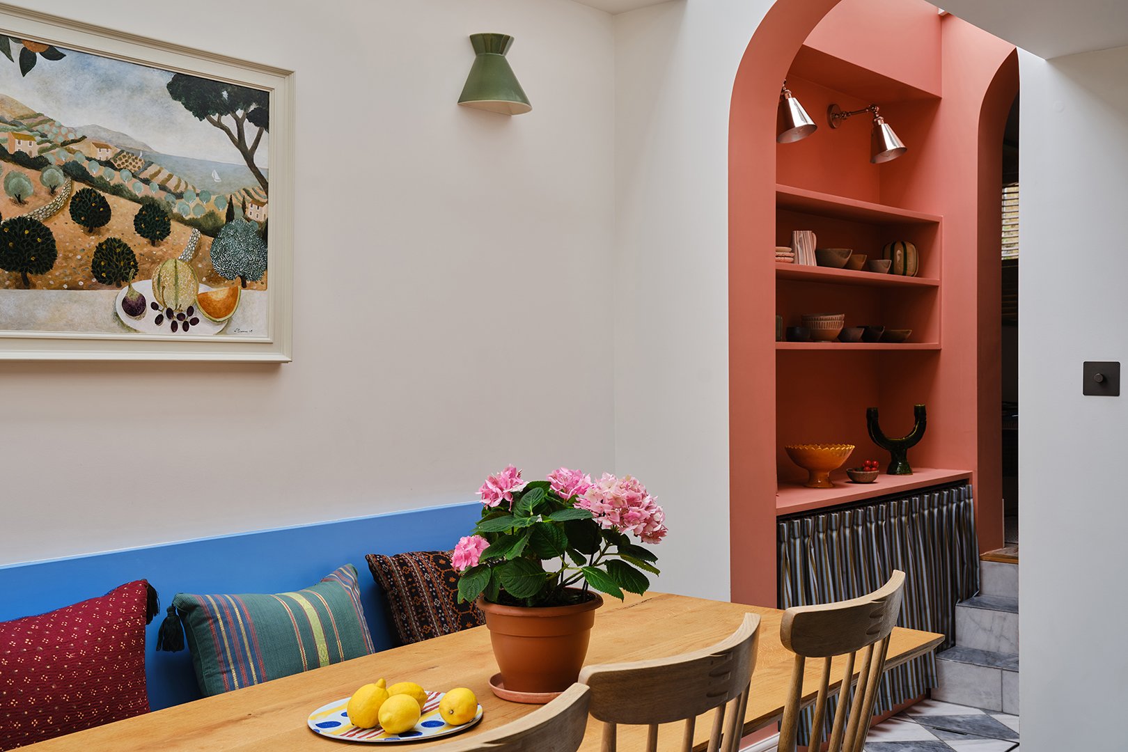 banquette near pantry