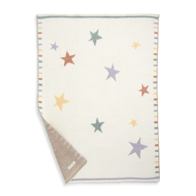multicolor star stroller blanket