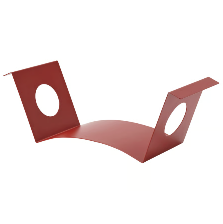 red bookshelf