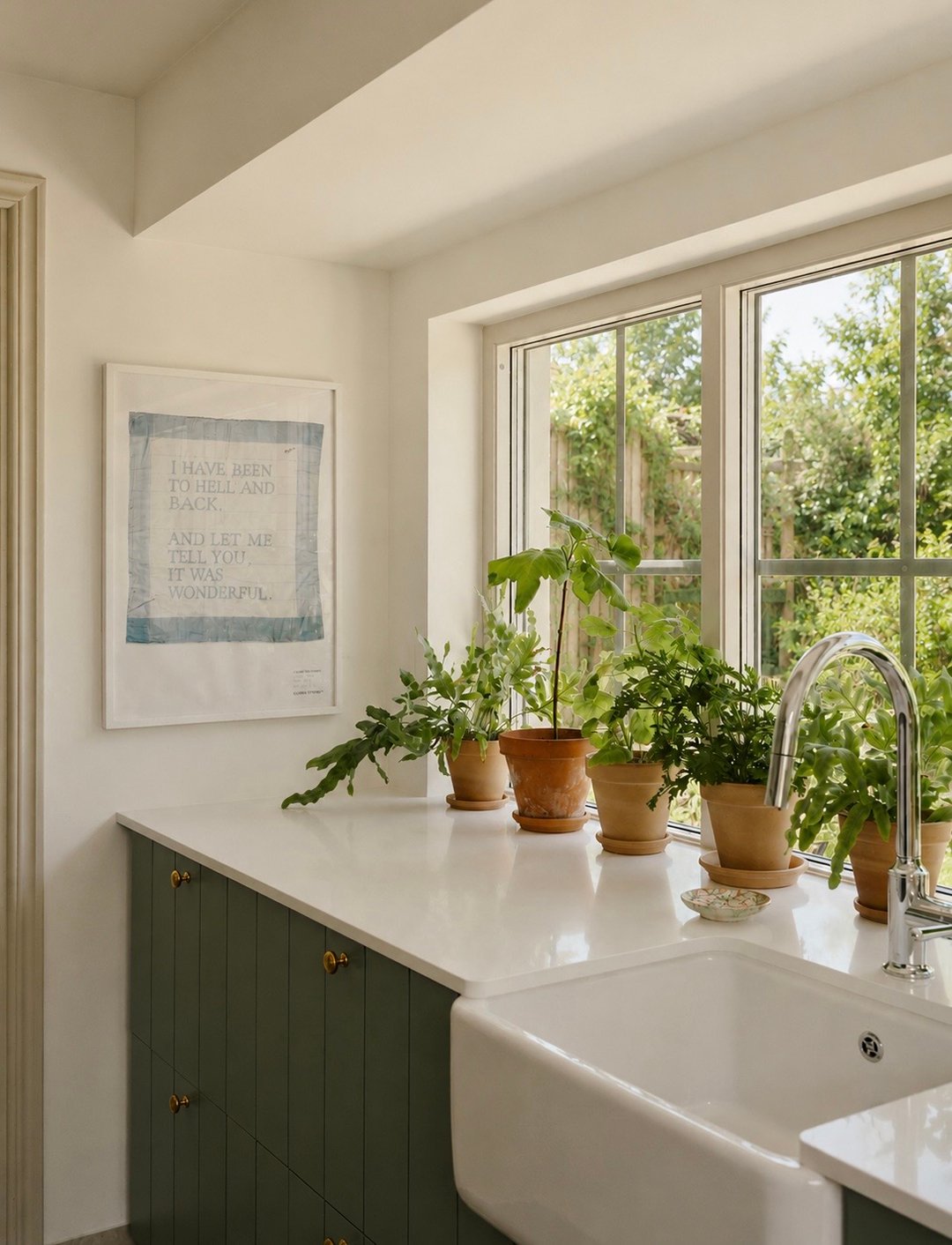 kitchen counter with plants