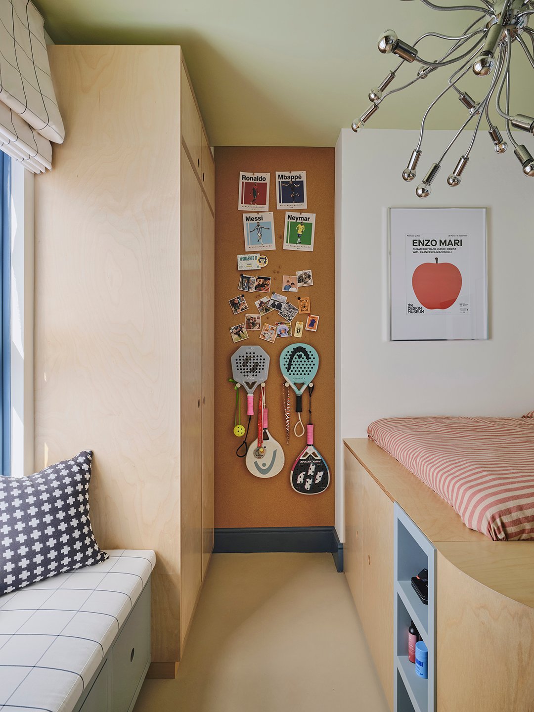 cork wall with sports medals