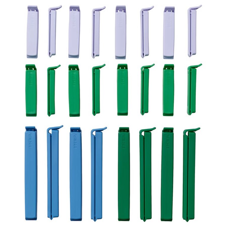 set of colorful clips