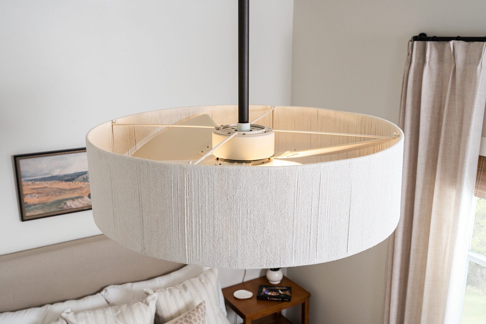 white ceiling fan light