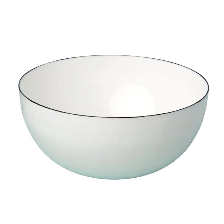 white enamel bowl