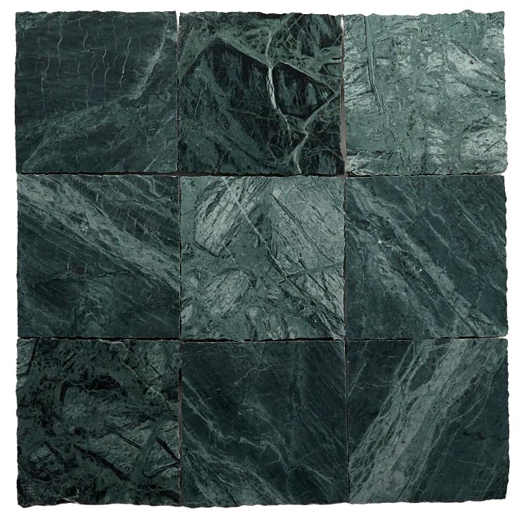 green marble square tile