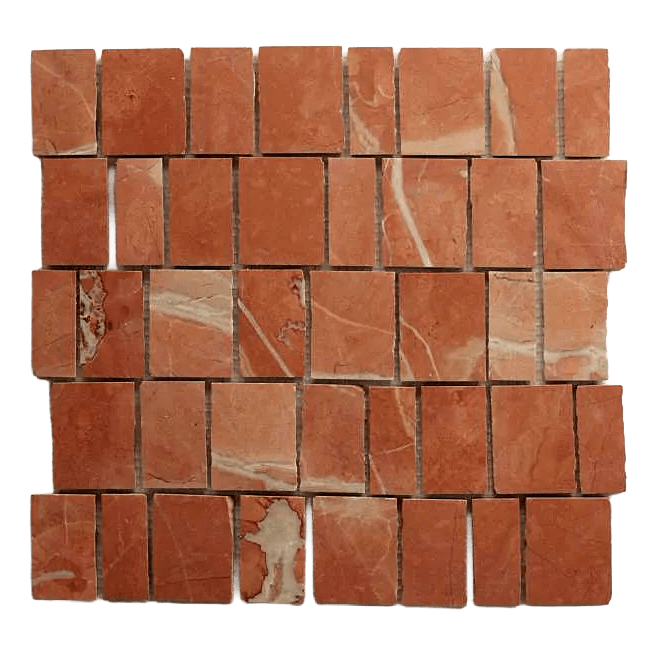 red marble mosaic tile