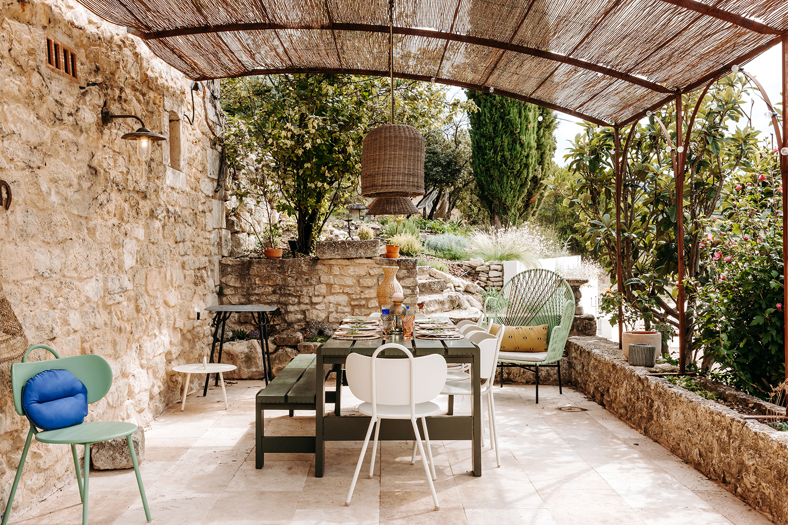 covered outdoor seating area