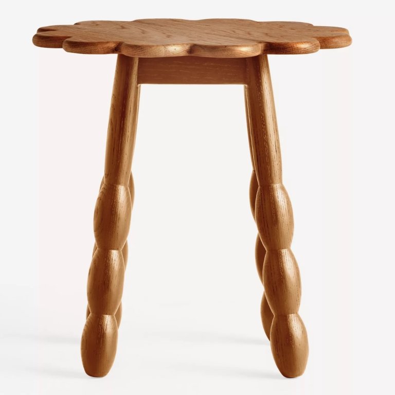flower shaped wood stool