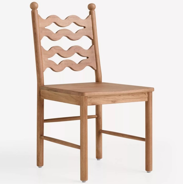 wavy backed dining chair