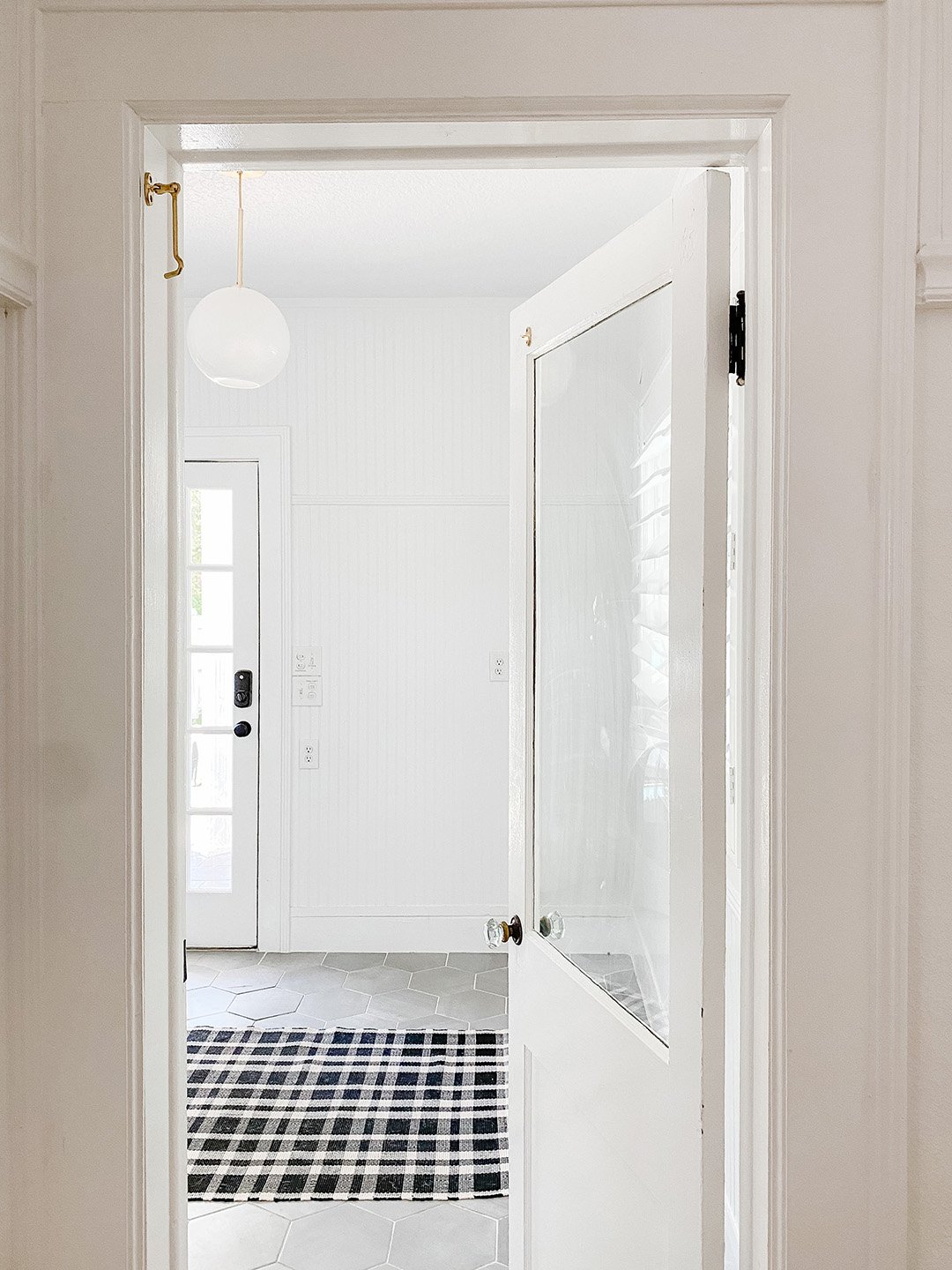 white mudroom