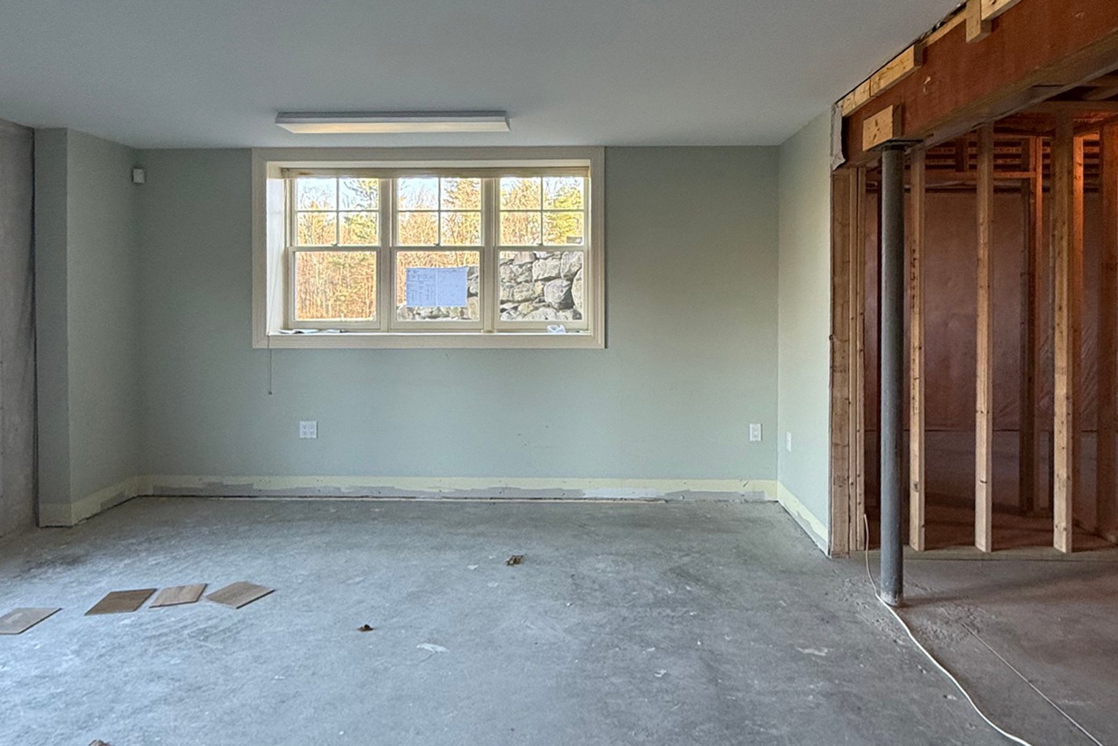 unfinished basement