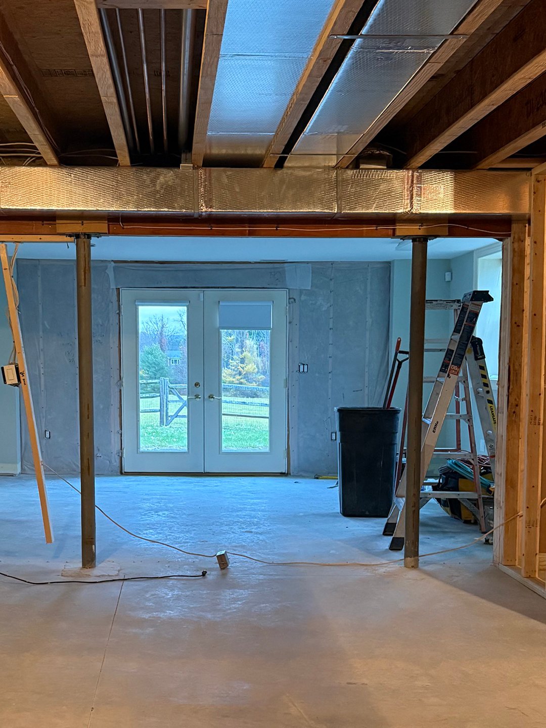 unfinished basement
