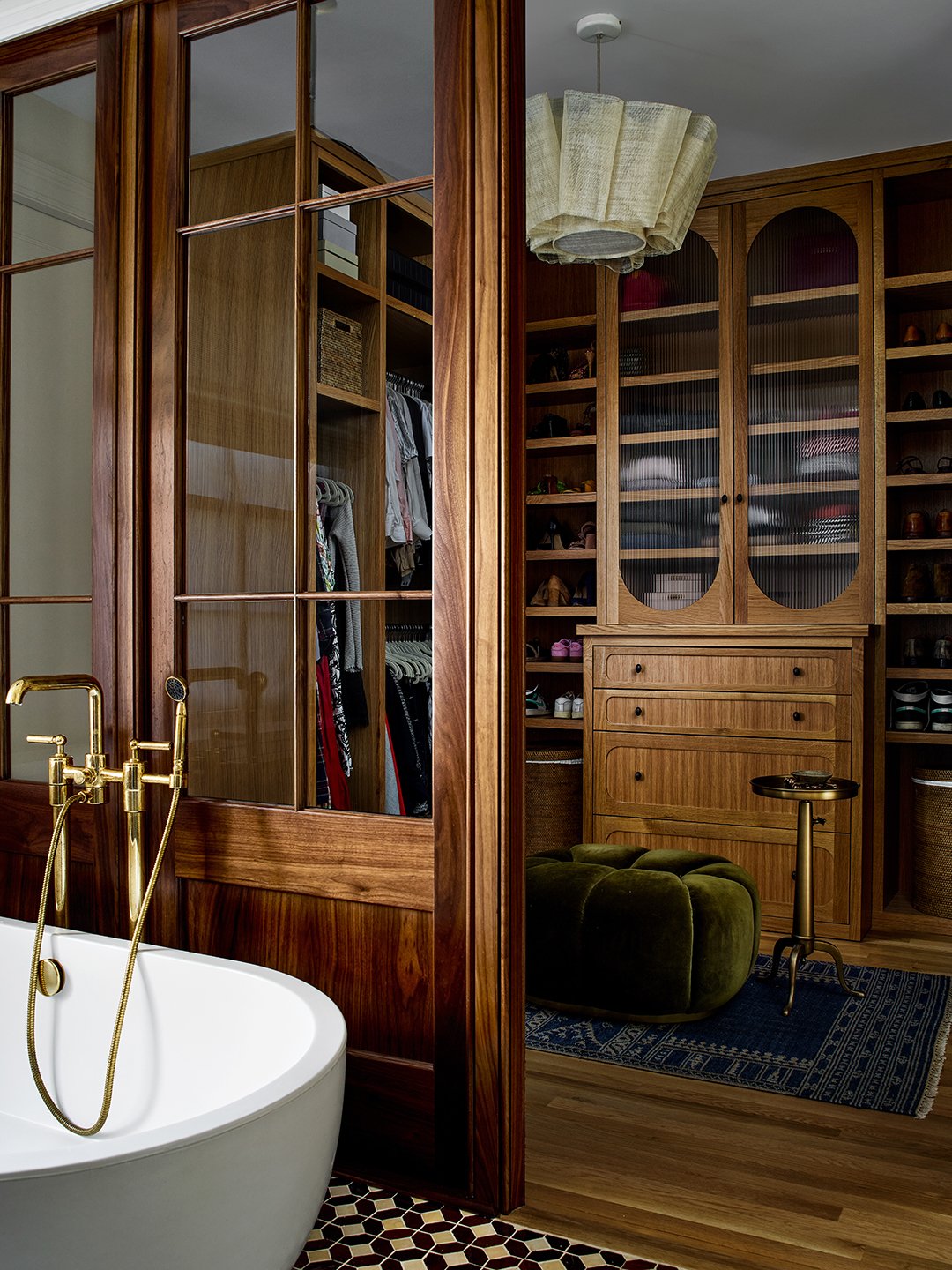 primary ensuite dressing area and tub