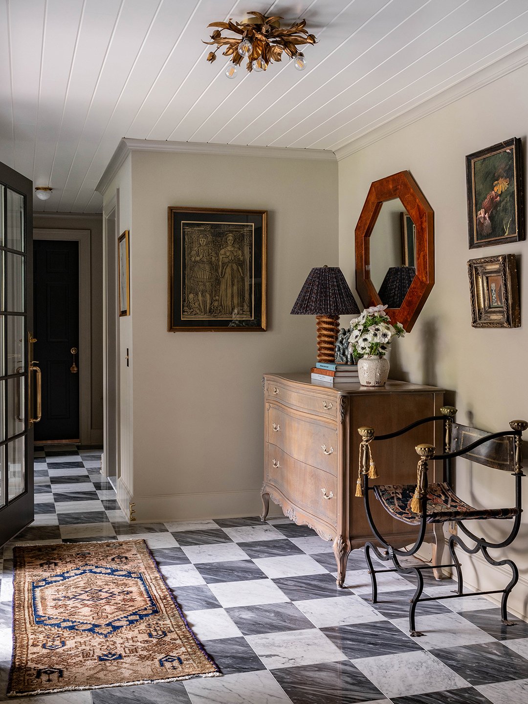 gray vintage entryway