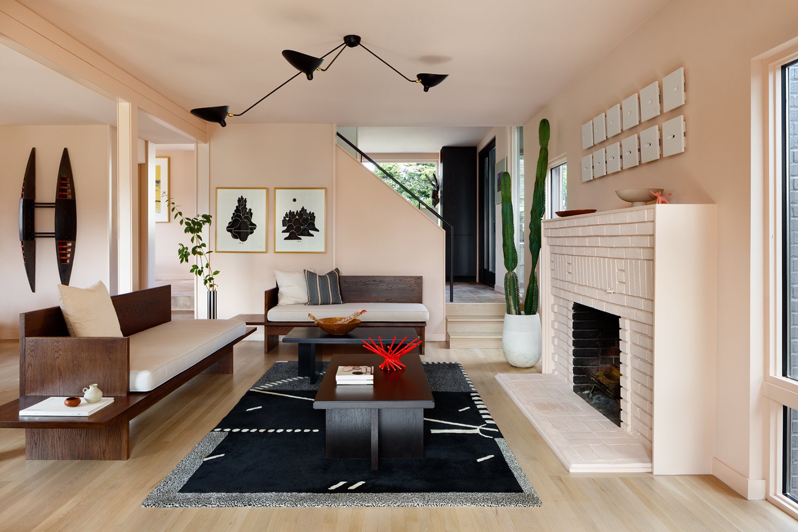 pink living room
