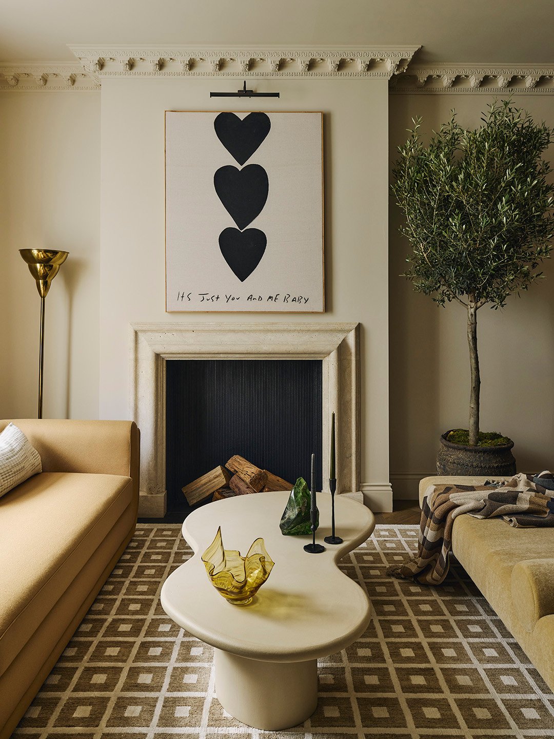 creamy living room