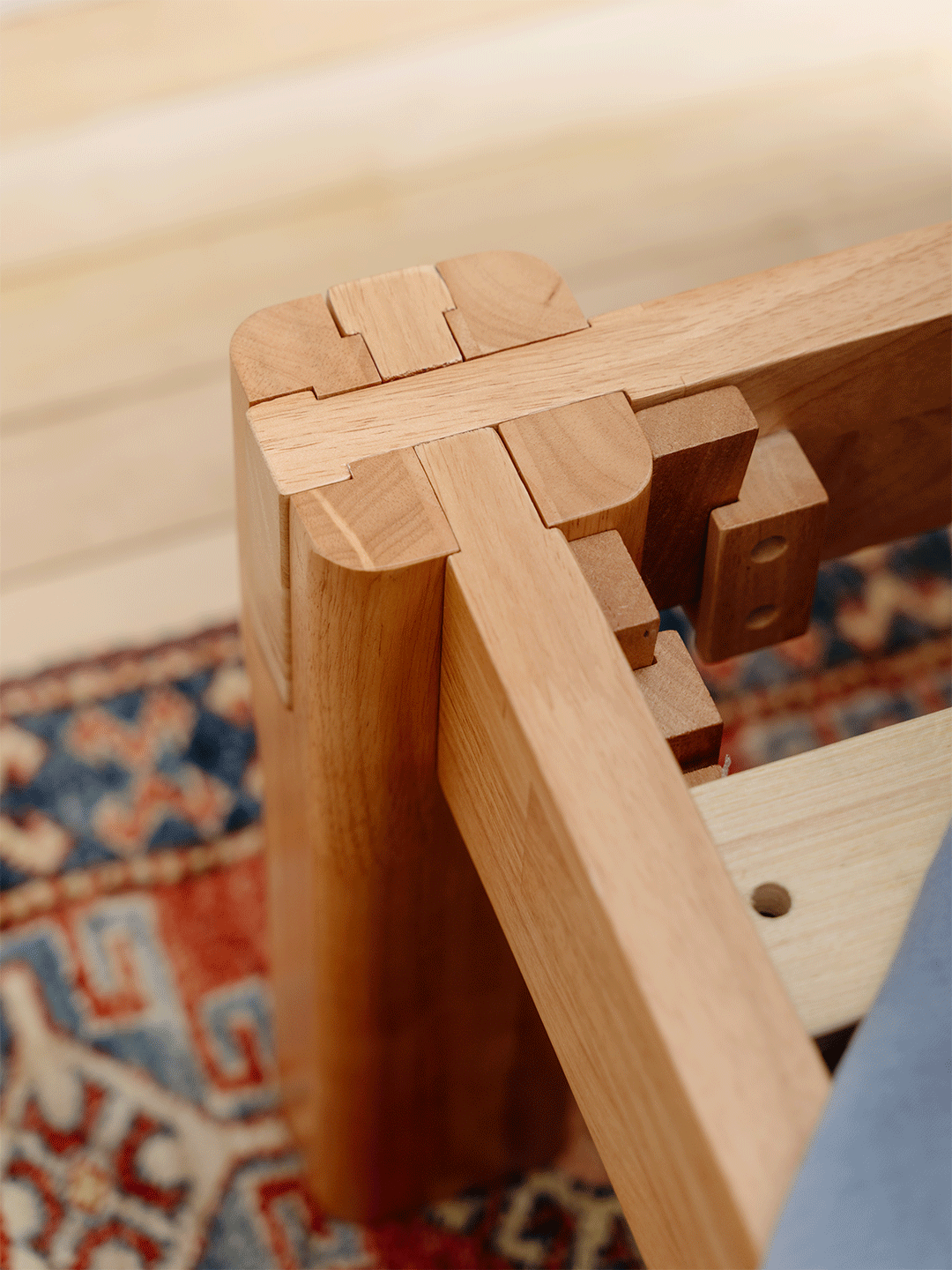 wood bedframe joinery