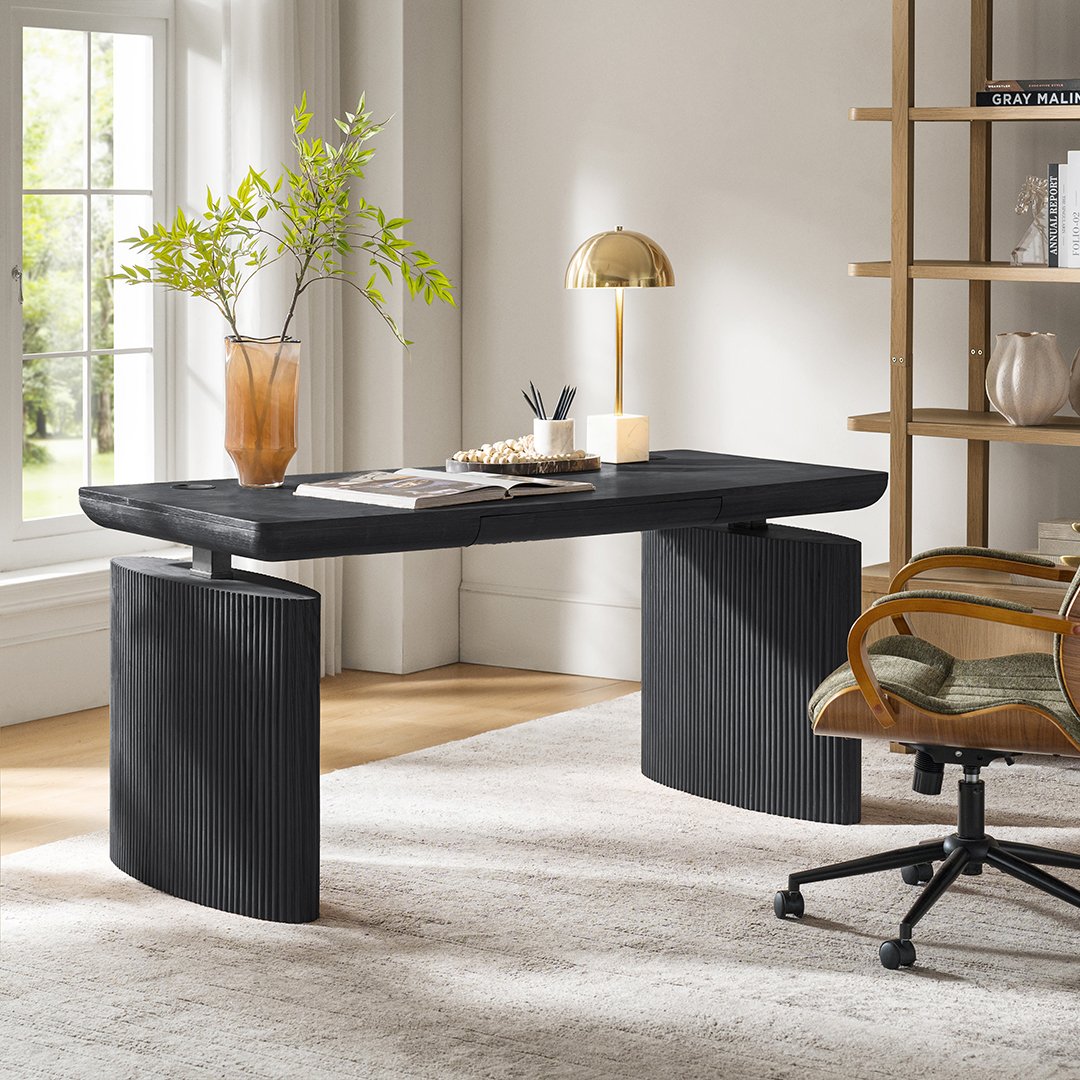 black desk