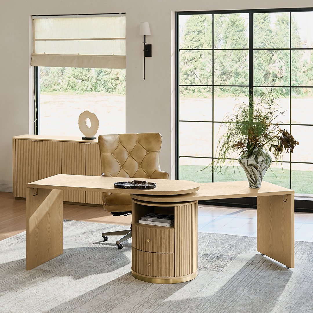 fluted desk