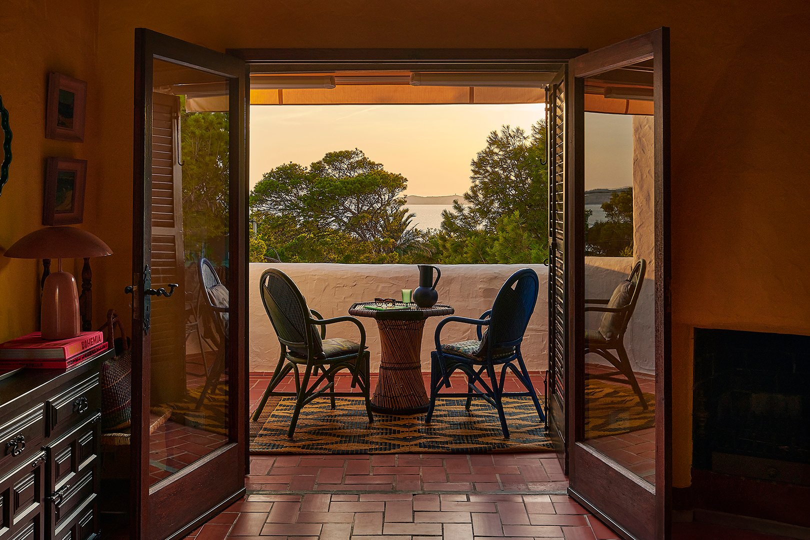 terrace overlooking the sea