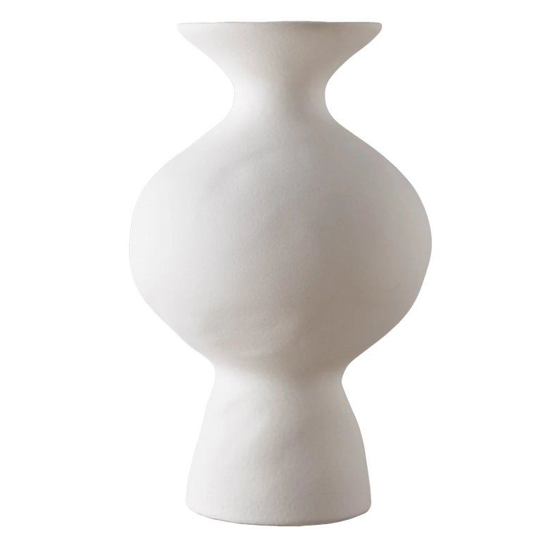 curvy white vase
