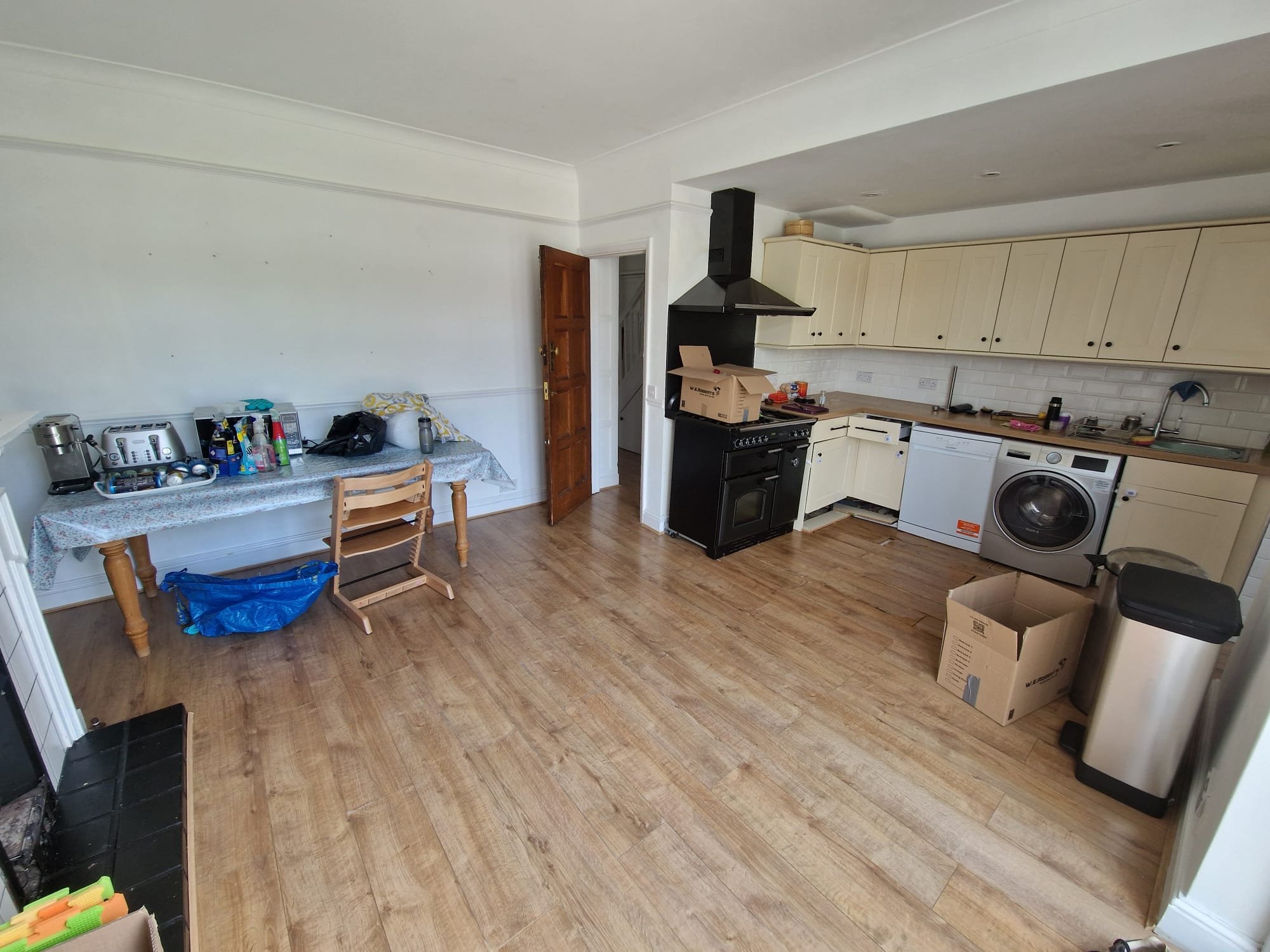 large empty kitchen before