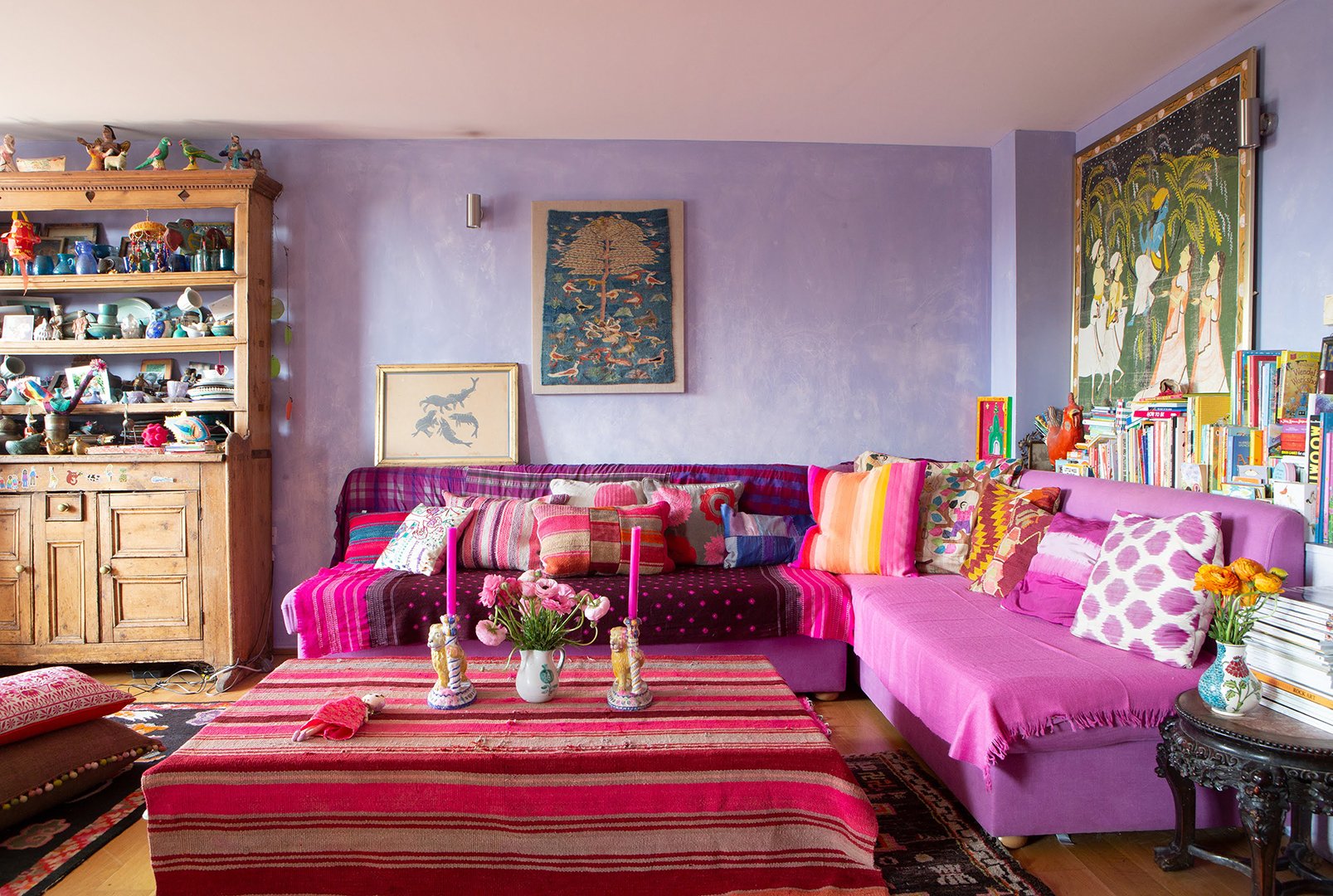 purple sofa
