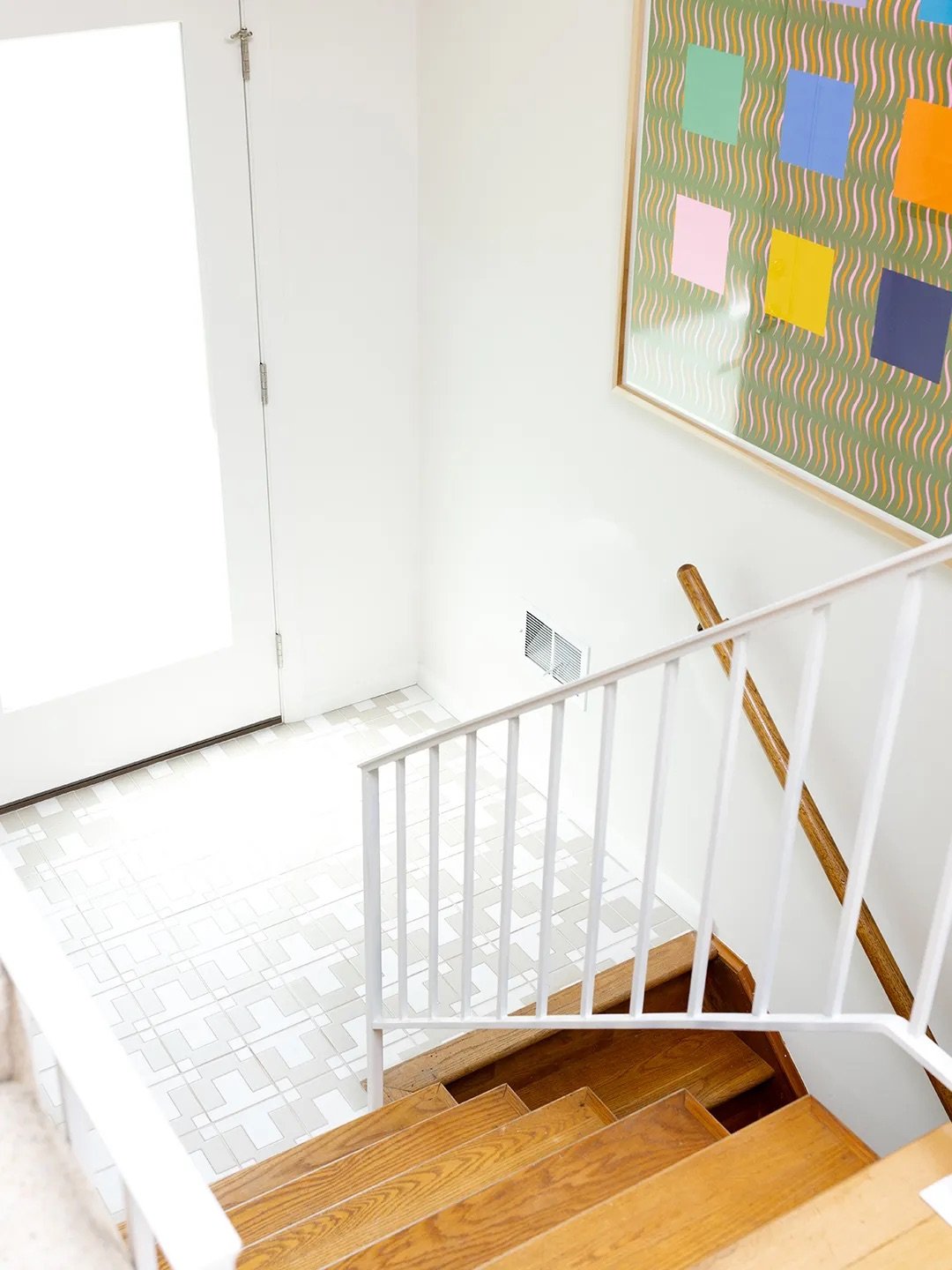 tiled split level entry