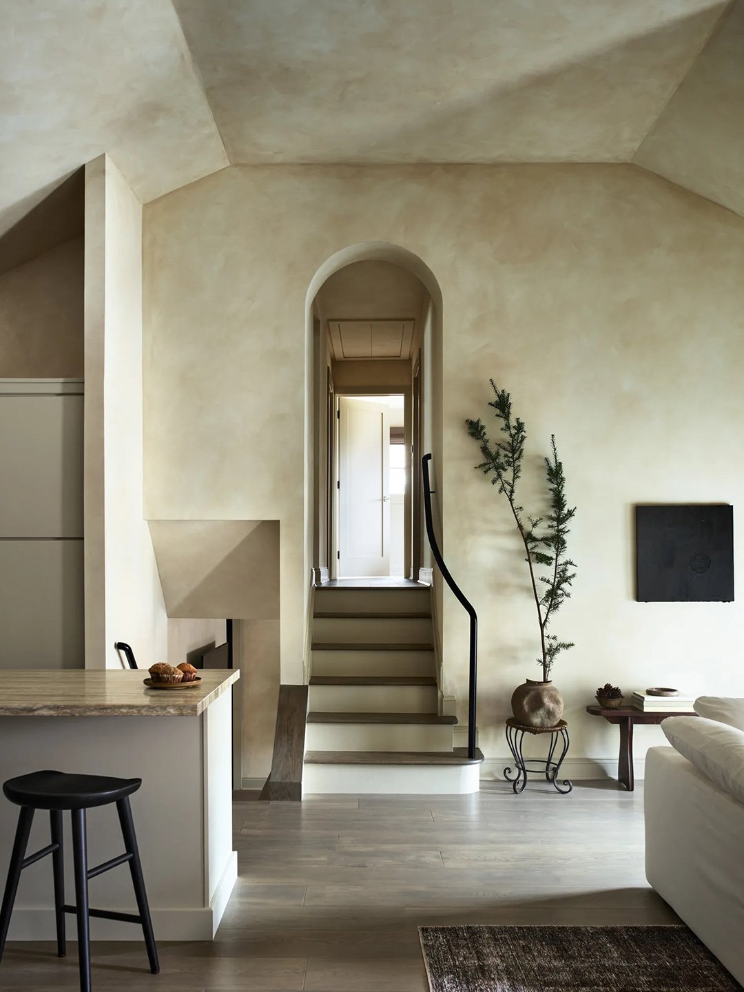 limewashed interior