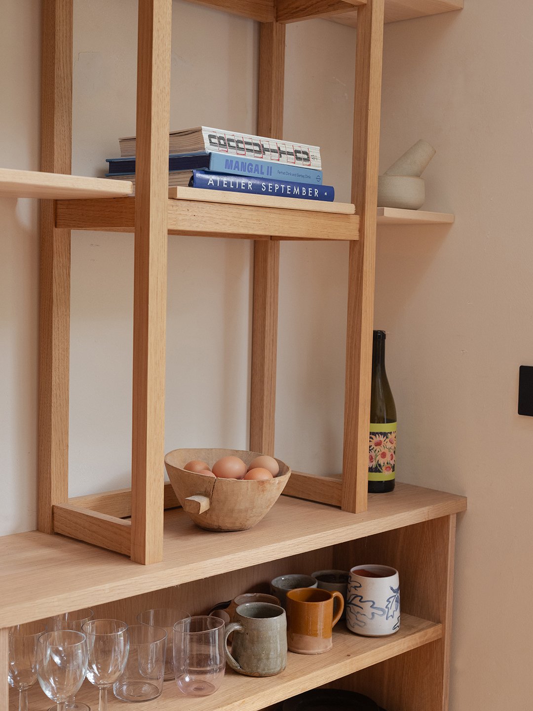 wood shelving