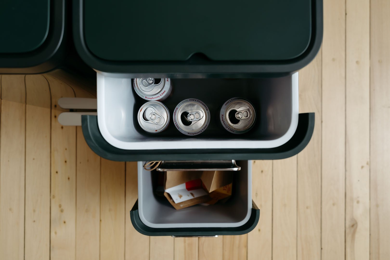 trash cans