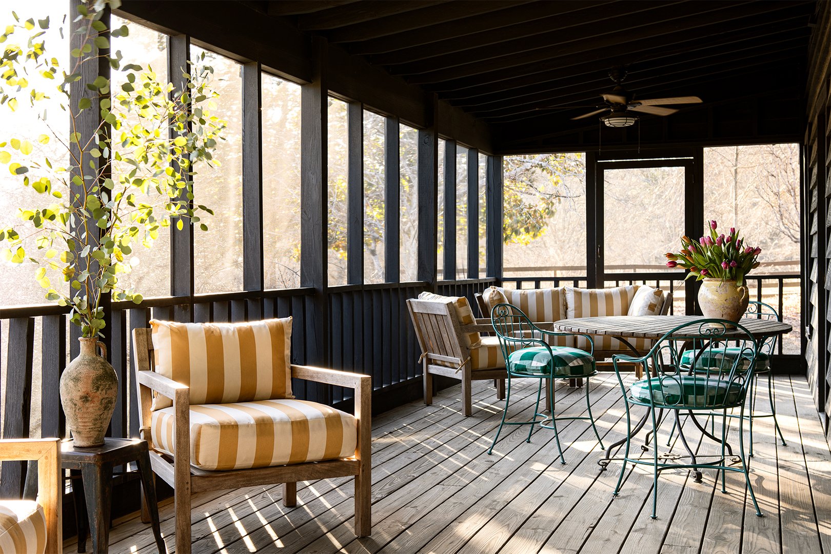 black porch